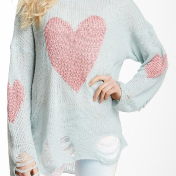 Wildfox Sweaters - Wildfox | Happy Heart Lenon Sweater